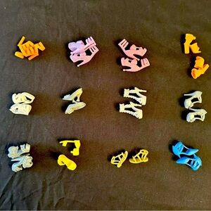 Lot Of 14 Barbie Shoes, Heels And Sandals